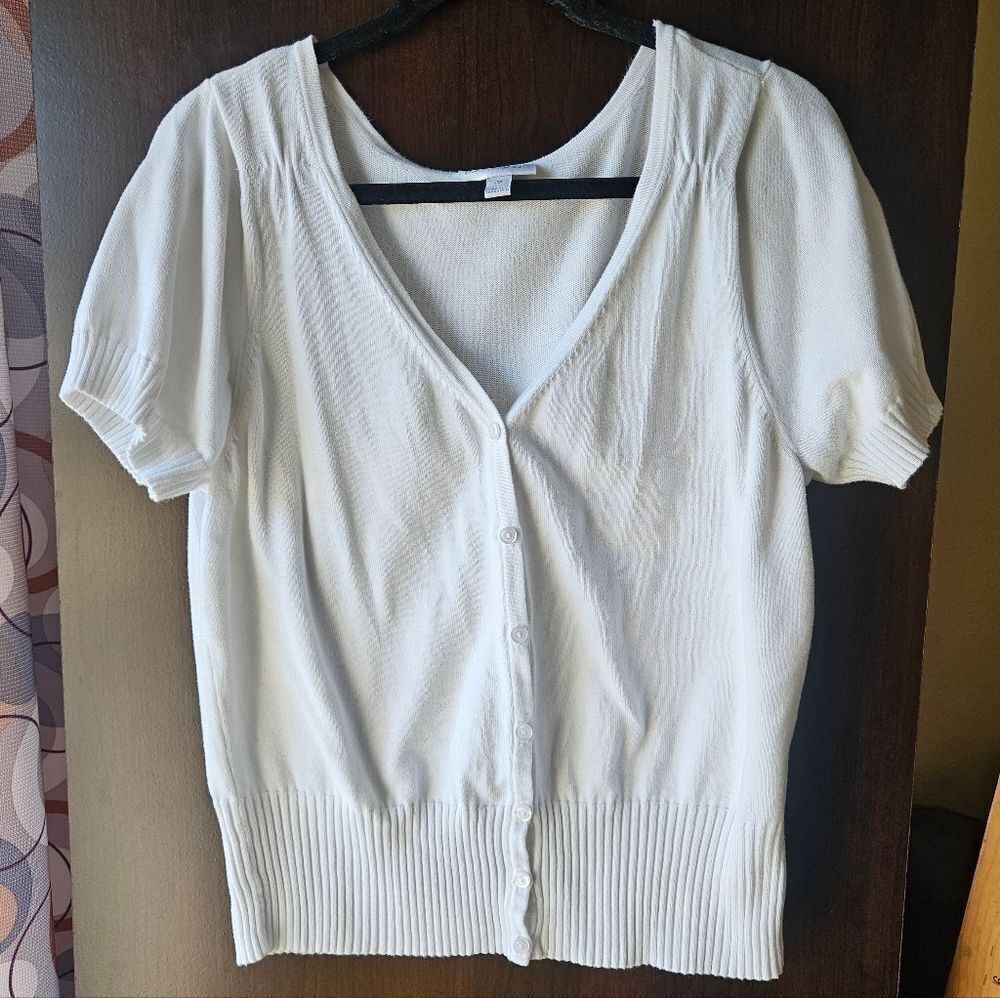 Fashion Bug Button Down Short Sleeve Cardigan